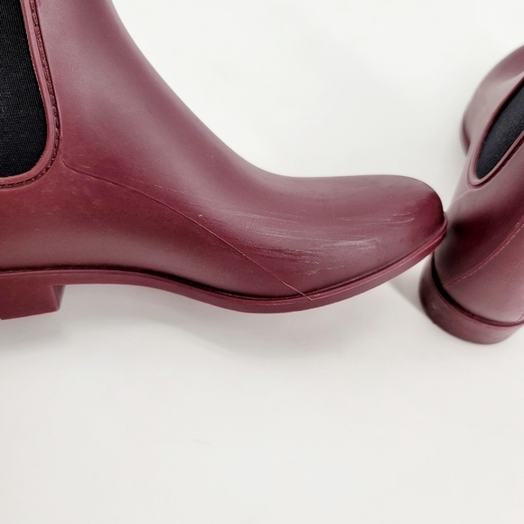 J Crew Maroon Rain Booties - Picture 7 of 8